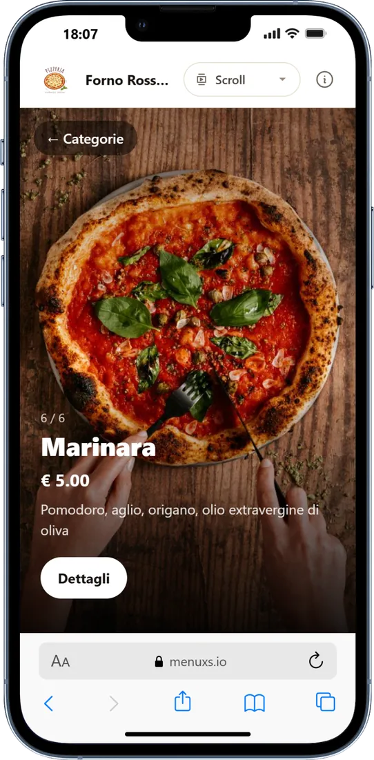 Scroll: smartphone view